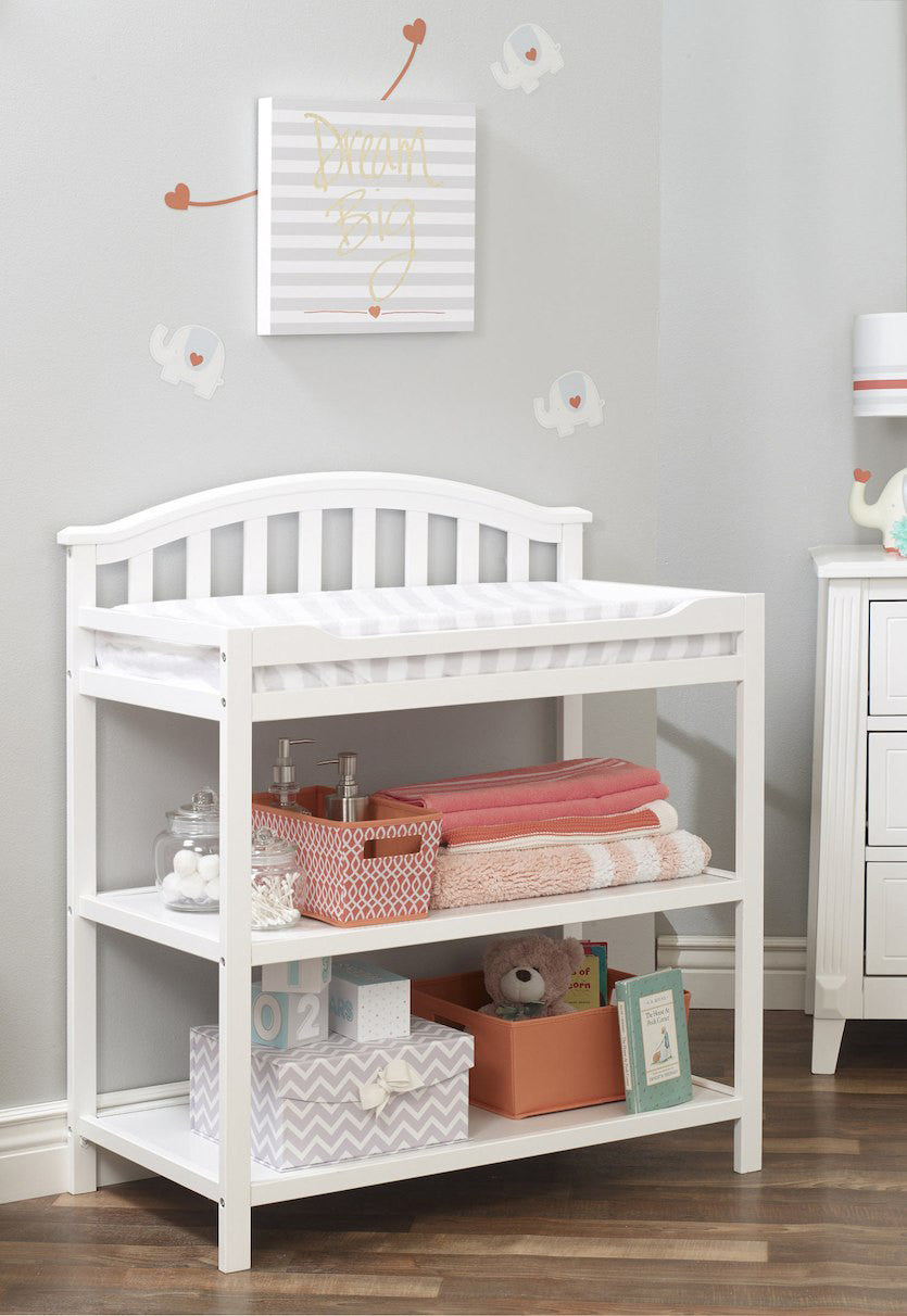 Sorelle Berkley Dressing Changing Table in White- Bambi Baby
