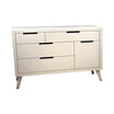 Cómoda doble Tulip Juvenile Soren Collection en blanco