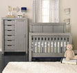 Berço conversível Oxford Baby Piermont Collection em cinza rústico Stonington - Bambi Baby