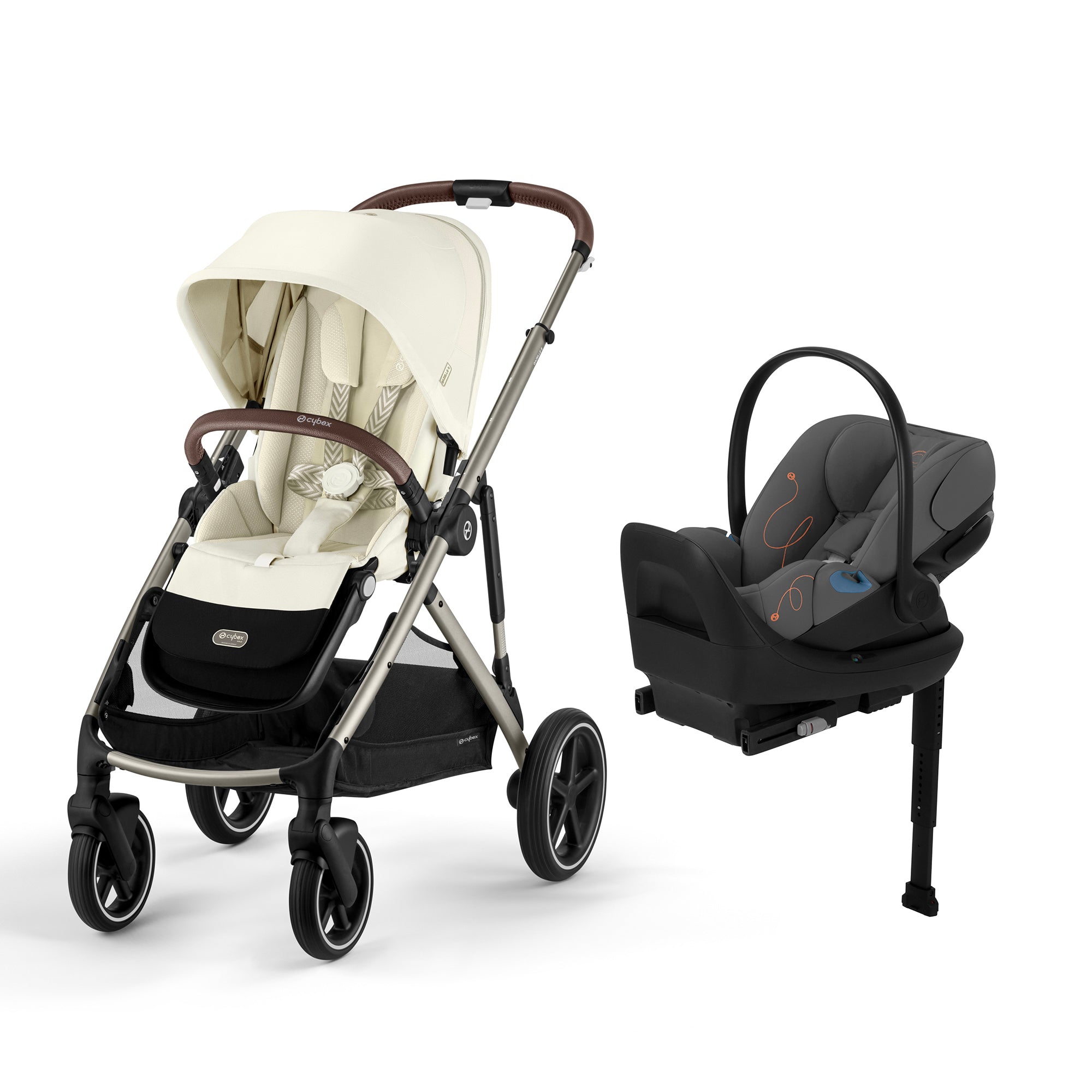 Cybex Gazelle S 2 Stroller + Cloud G Lux Infant Car Seat Travel System- Bambi Baby