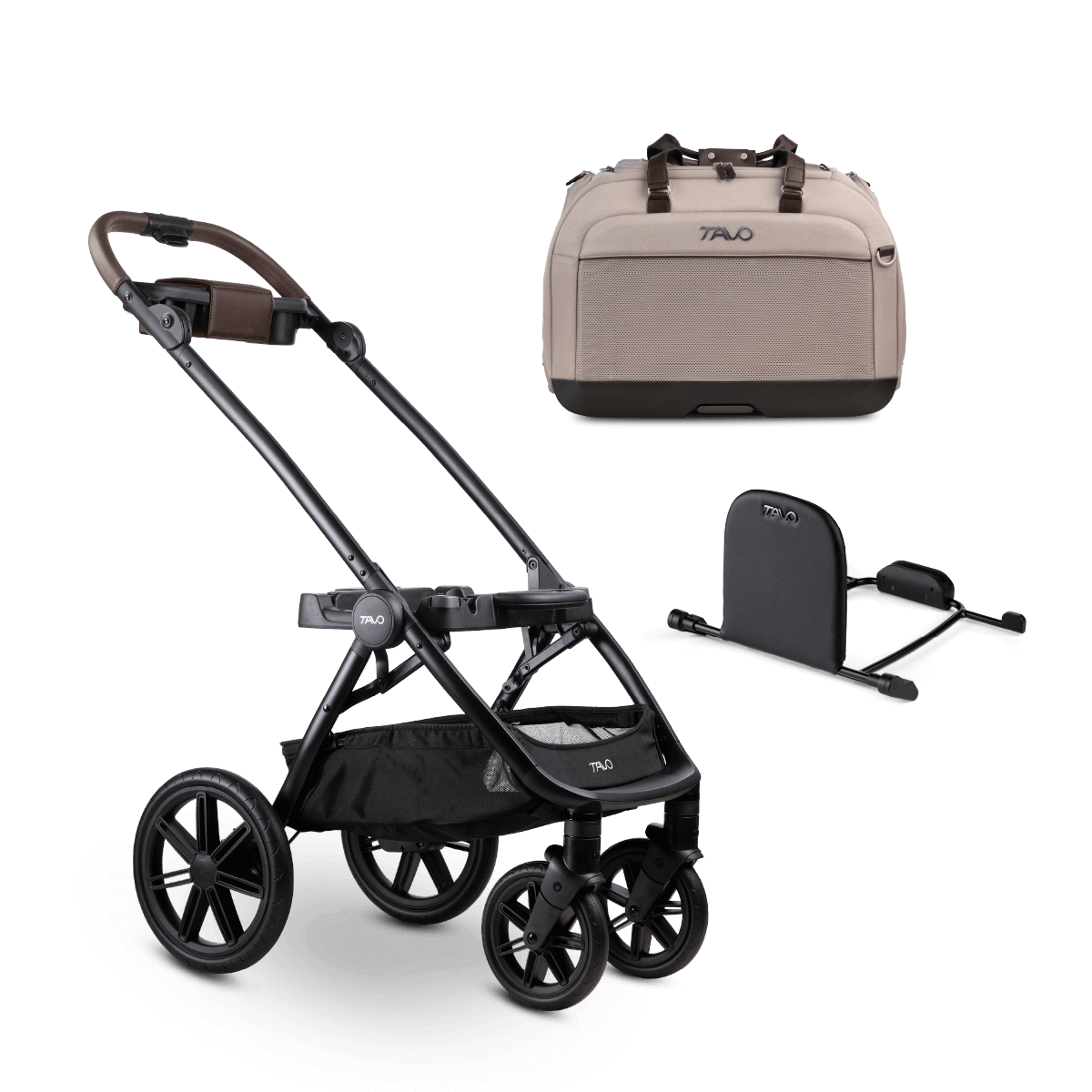 Tavo Hendrick Pet Car Seat + Hendrick Adapter + Roscoe Trek Stroller- Bambi Baby