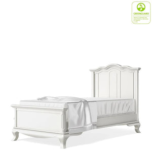 White Hardwood Romina Cleopatra Twin Bed - Three Quarter View | Bambi Baby