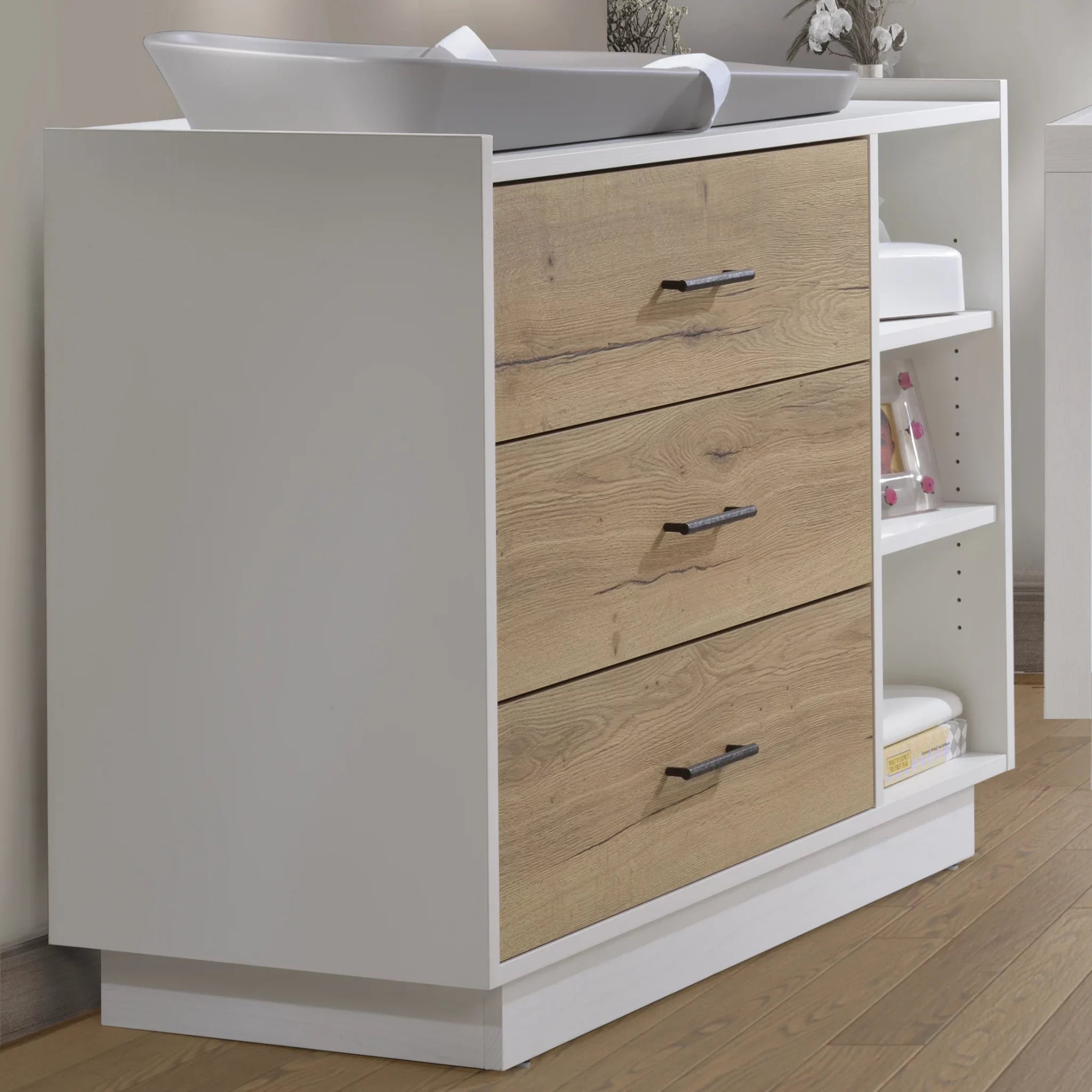 Tulip Tito Crib-to-double and Combo Dresser- Bambi Baby
