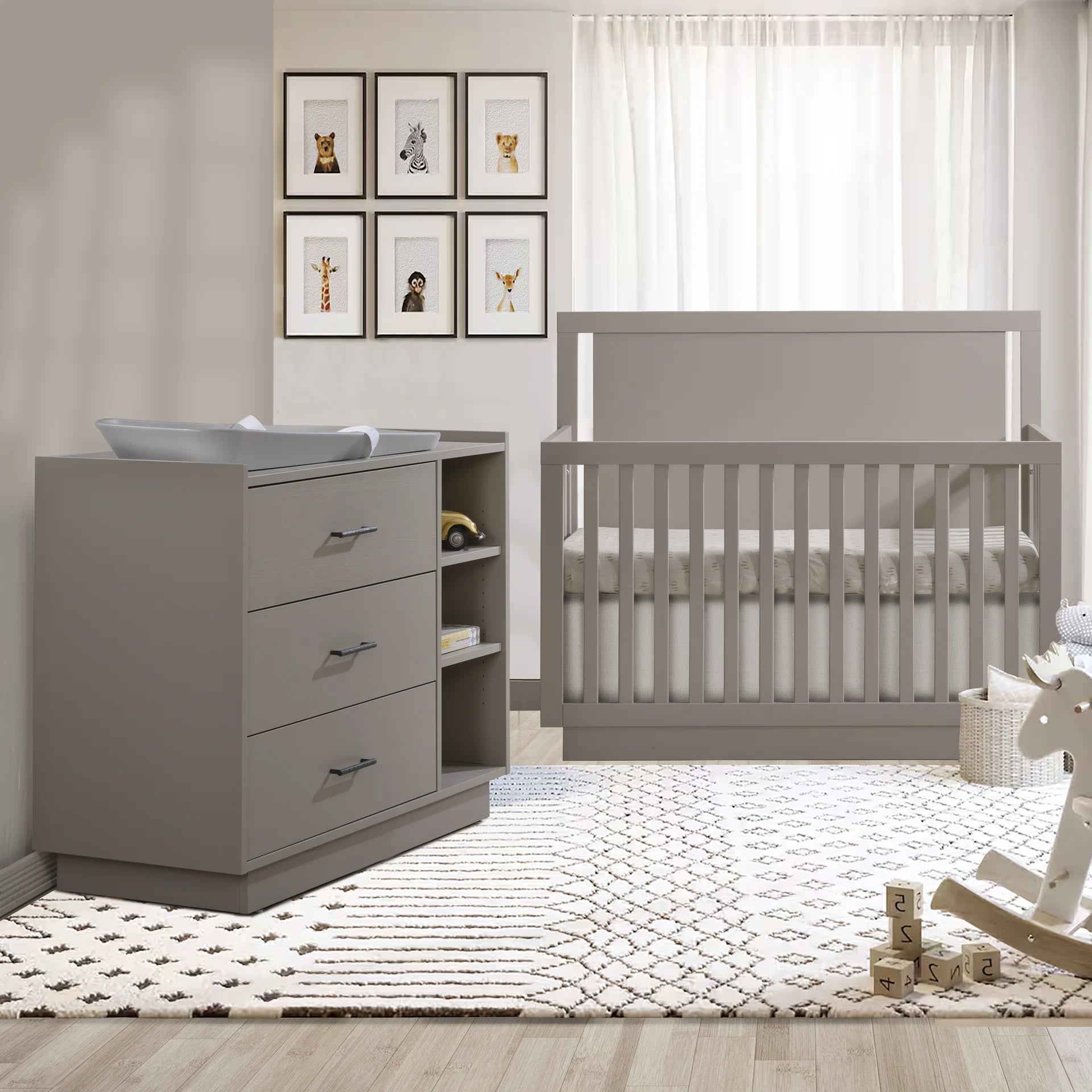 Tulip Tito Crib-to-double and Combo Dresser- Bambi Baby