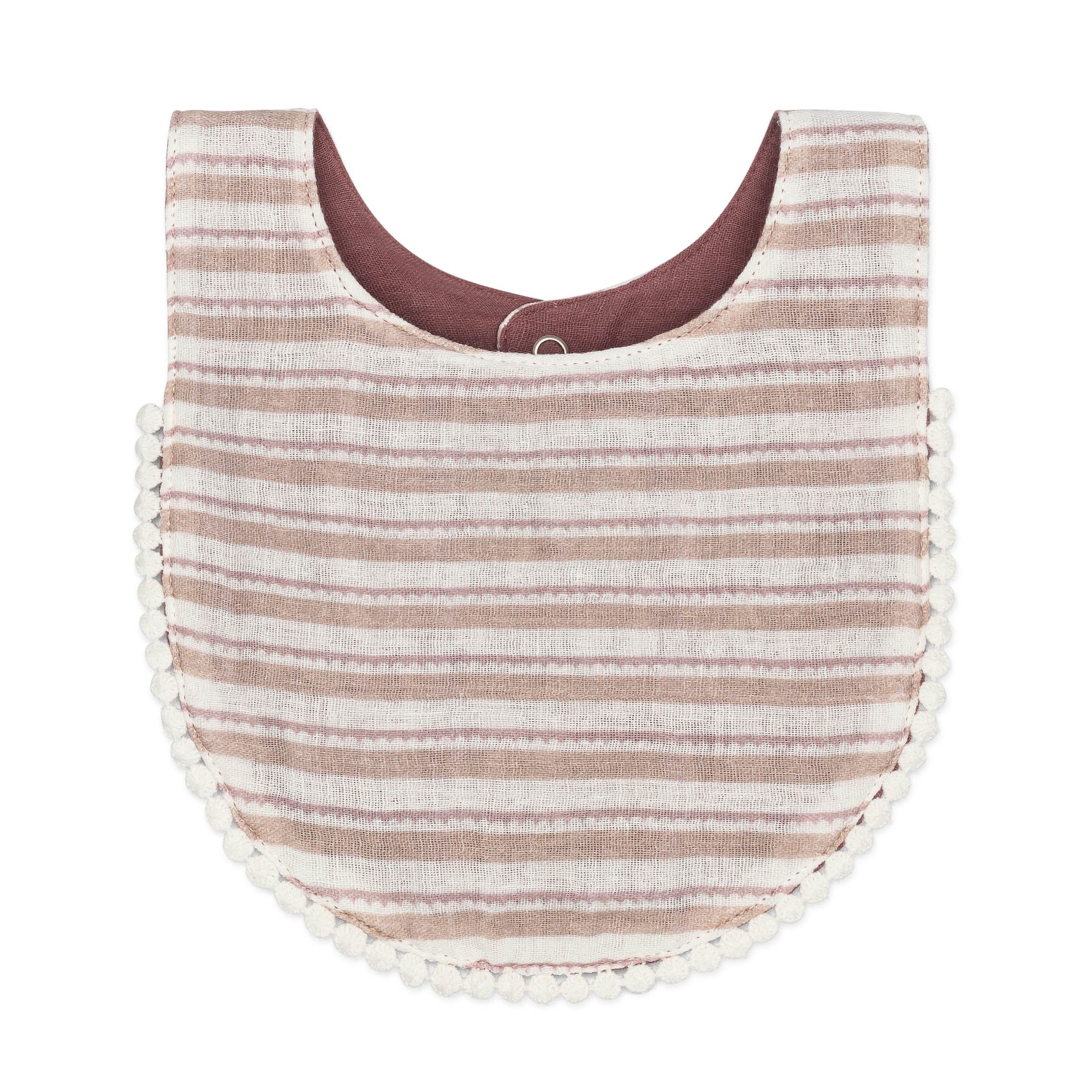 Crane Baby Violet Floral Cotton Baby Bib Set (3 Pack)- Bambi Baby
