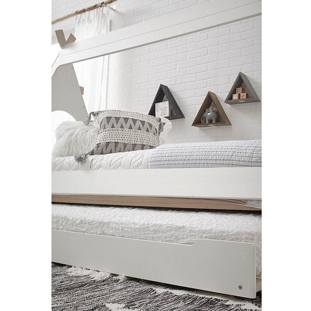 Cama tipi + cama nido Ti Amo Sierra en blanco/natural- Bambi Baby