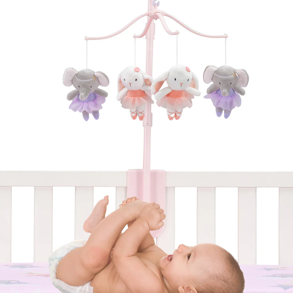Bedtime Originals Tiny Dancer Ballet Animals Musical Baby Crib Mobile Soother Toy- Bambi Baby