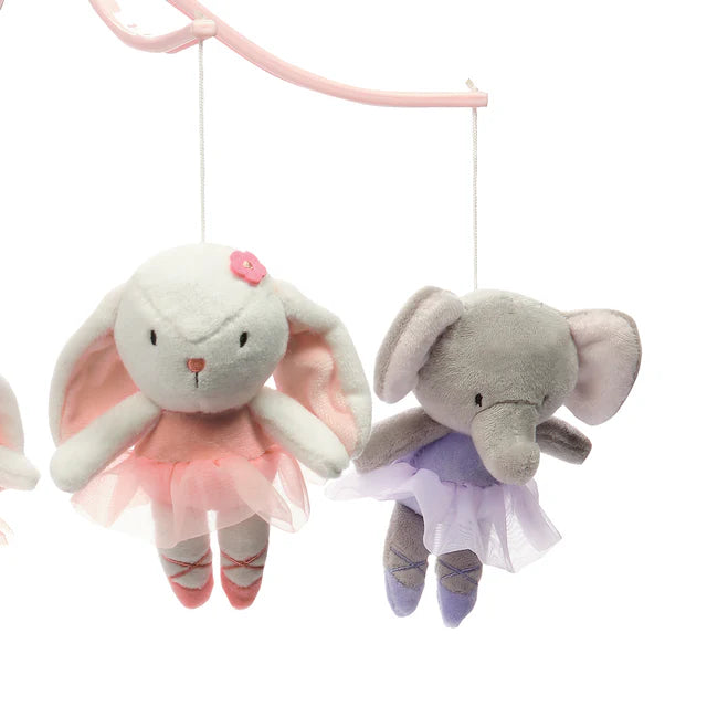 Bedtime Originals Tiny Dancer Ballet Animals Musical Baby Crib Mobile Soother Toy- Bambi Baby