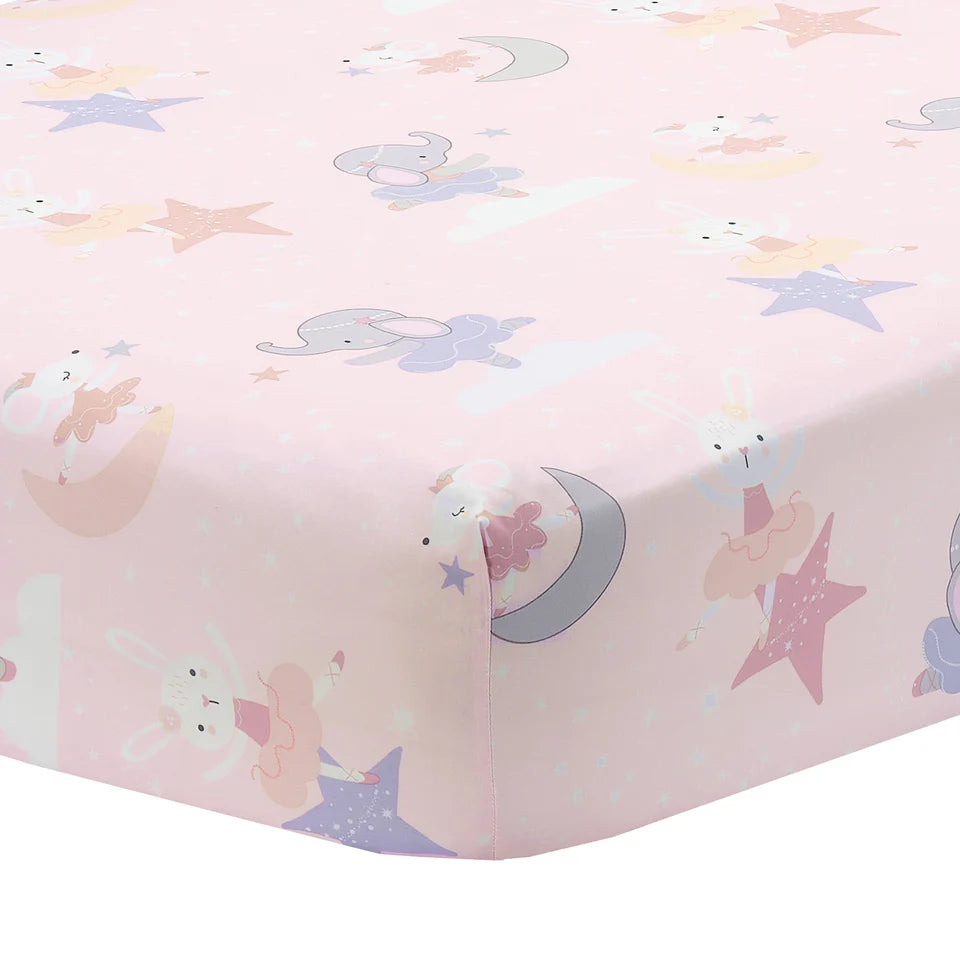 Bedtime Originals Tiny Dancer 3-Piece Ballet Baby Crib Bedding Set - Elephant- Bambi Baby