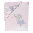 Bedtime Originals Tiny Dancer Elephant/Bunny Ballet Baby Fitted Crib Sheet - Pink - Bambi Baby