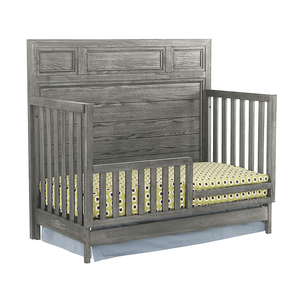 Westwood Foundry 2 Piece Nursery Set - Crib and 5 Drawer Chest in Brushed Pewter- Bambi Baby