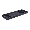 Midnight Slate Wood Oxford Baby Weston Changing Topper - Angle View | Bambi Baby