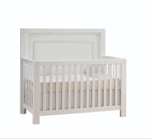 White Ash Wood Natart Toscano 5-in-1 Convertible Crib - Front View | Bambi Baby