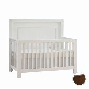 Walnut Ash Wood Natart Toscano 5-in-1 Convertible Crib - Color Detail | Bambi Baby