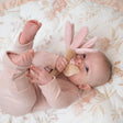 Crane Baby Violet Floral Plush Baby Rattle Toy - Bambi Baby