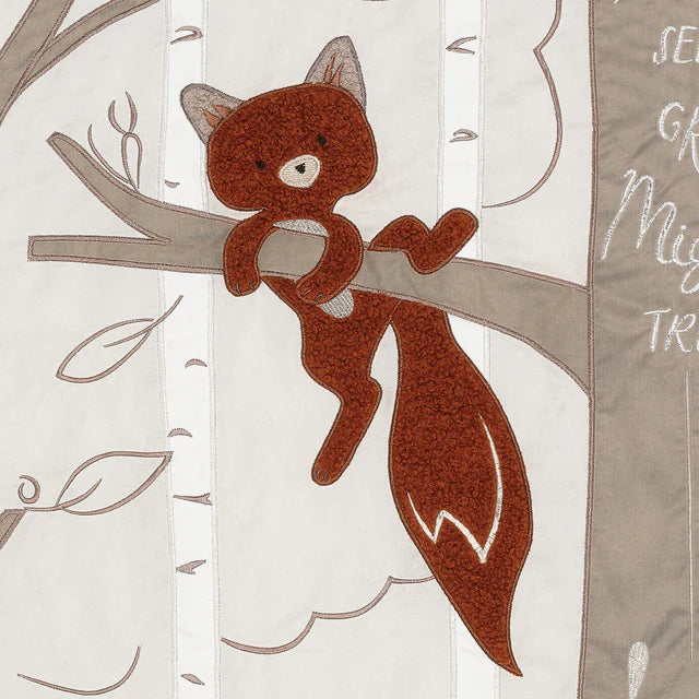 Lambs & Ivy Treetop Fox Woodland Tree Nursery 3-Piece Baby Crib Bedding Set- Bambi Baby