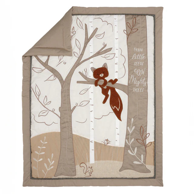 Lambs & Ivy Treetop Fox Woodland Tree Nursery 3-Piece Baby Crib Bedding Set- Bambi Baby