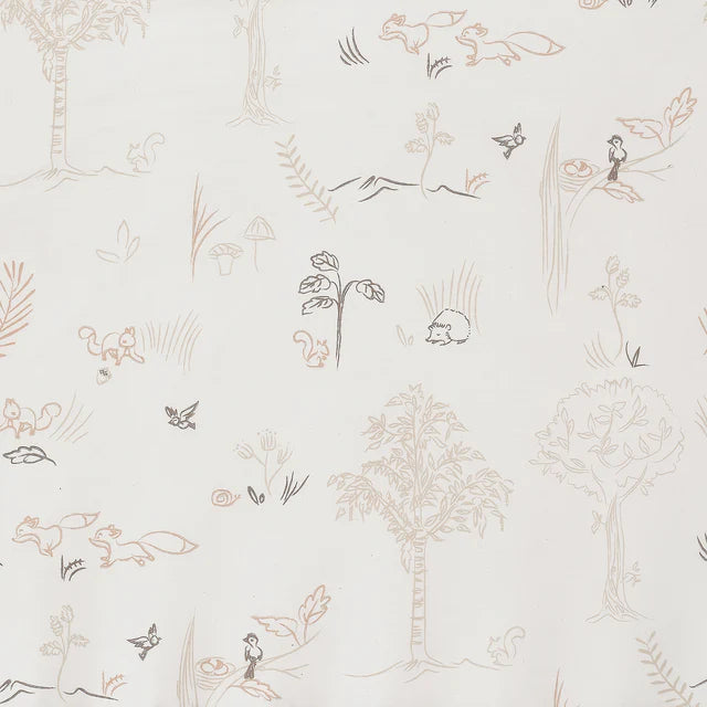 Lambs & Ivy Treetop Fox Woodland Breathable Cotton Fitted Crib/Toddler Sheet- Bambi Baby