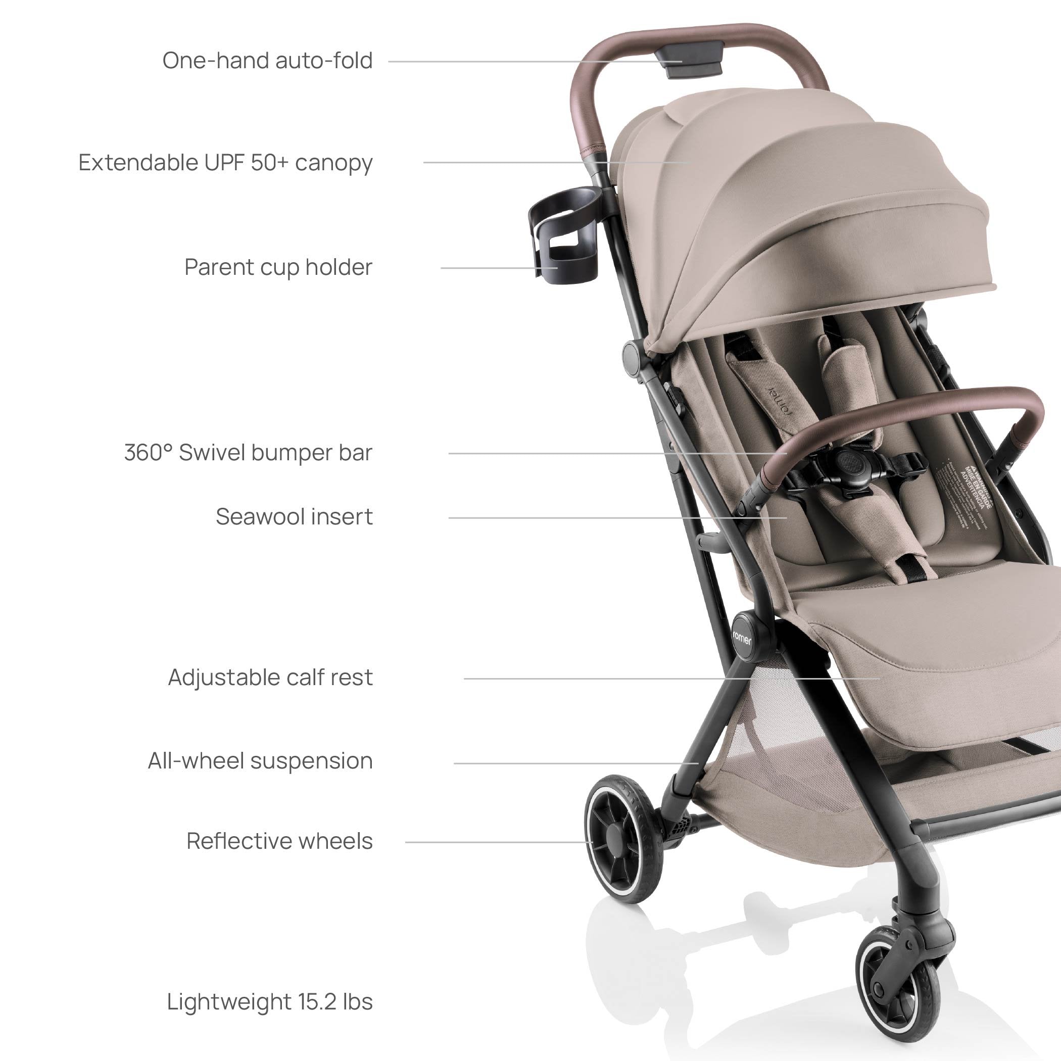 fold up travel stroller Romer Lani Ultra-Lightweight Compact Stroller
