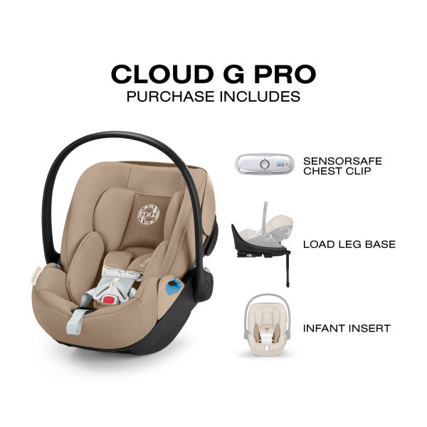 cybex safety clip Cloud G Pro Comfort Extend Infant Car Seat by Cybex Almond Beige