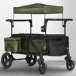 Jeep Deluxe Wrangler Wagon Stroller - Black With Olive Green (2182) - Bambi Baby