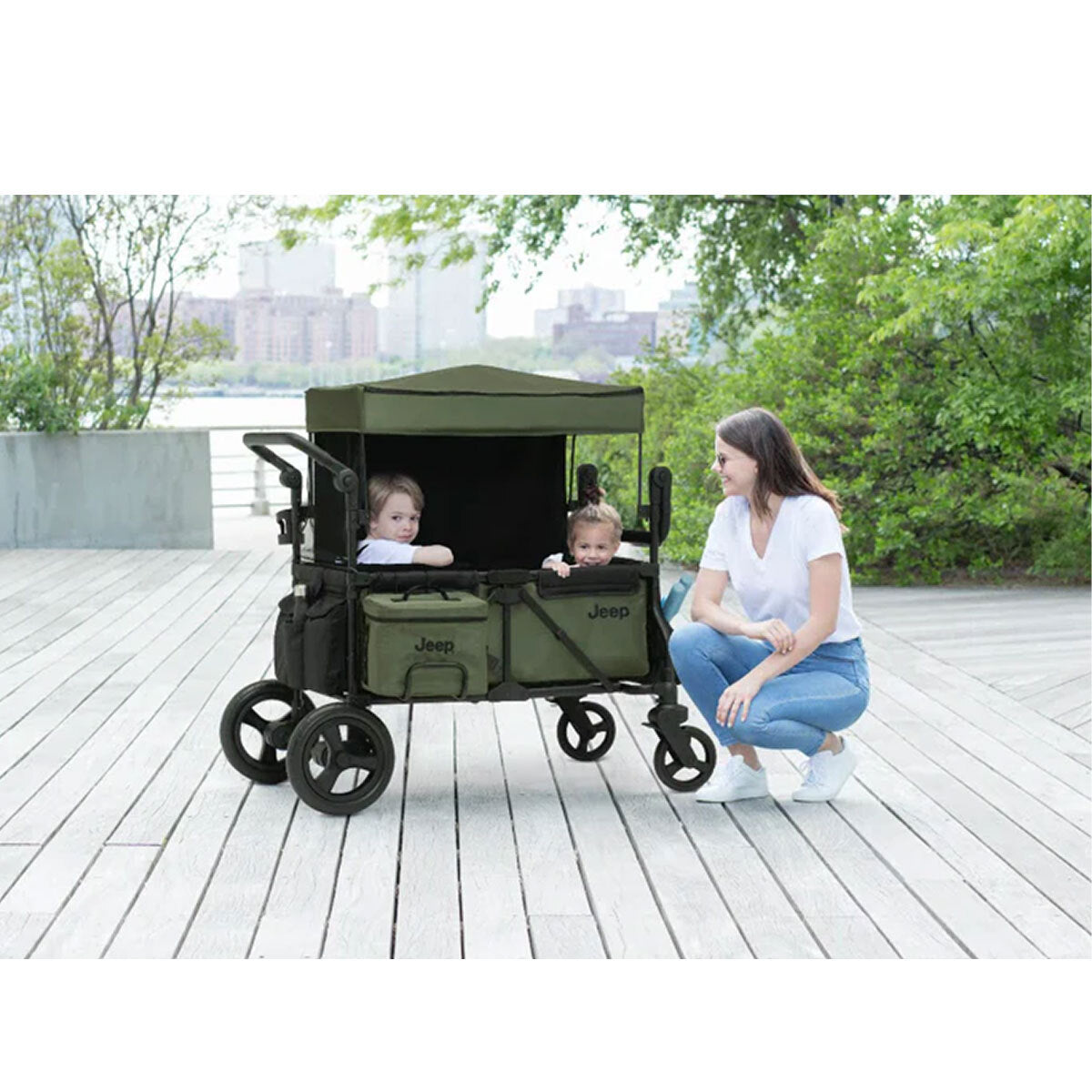 jeep wagon stroller handle extender Jeep Deluxe Wrangler Wagon Stroller