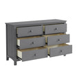 Oxford Baby Universal 6 Drawer RTA Dresser in Dove Gray - Bambi Baby