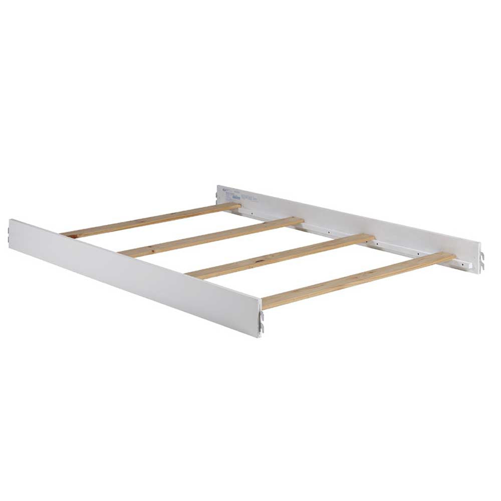 White Wood Pali Universal Full-Size Bed Rails - Angled View | Bambi Baby