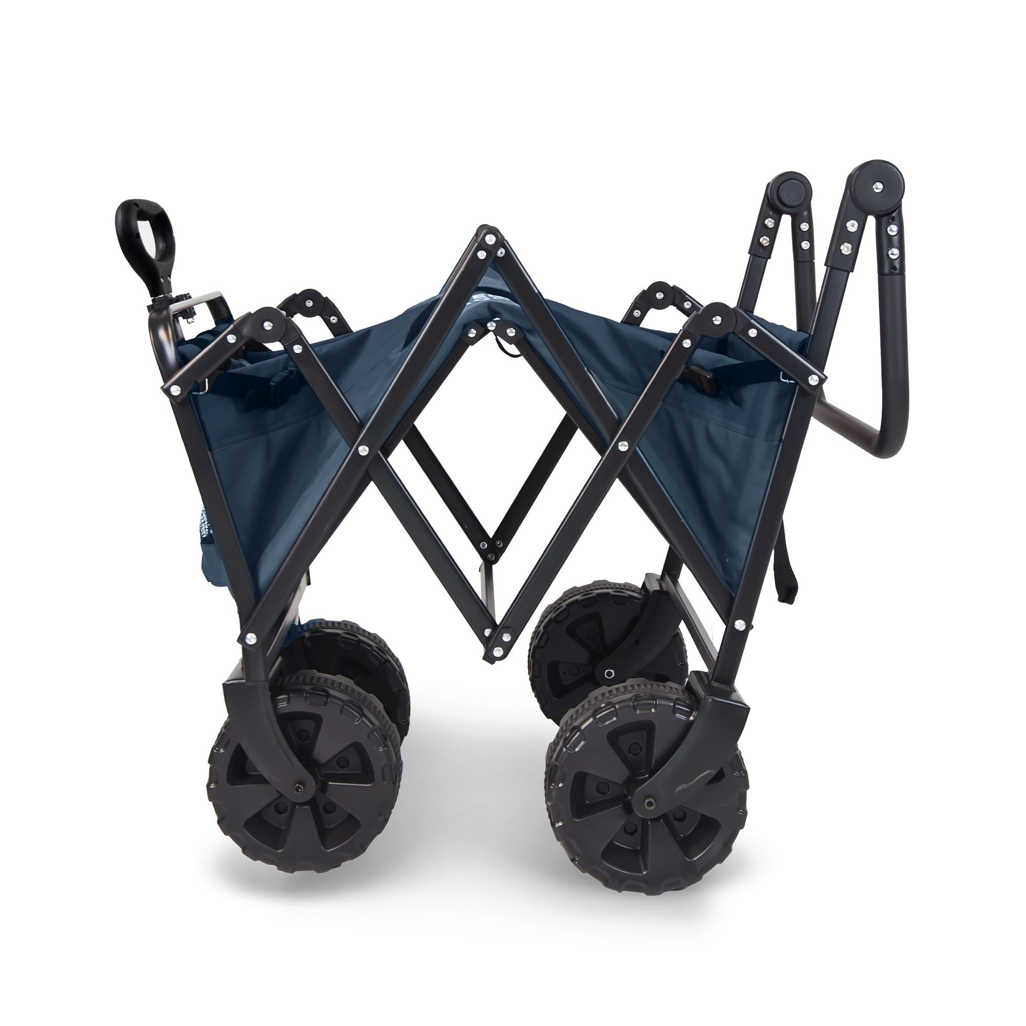 Wonderfold S2 Push & Pull Folding Wagon With Beach Tire - Blue in Blue- Bambi Baby