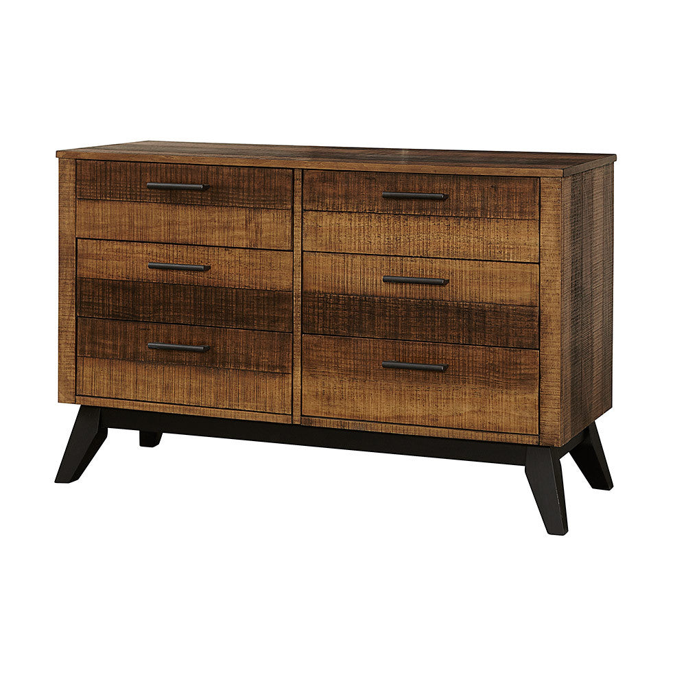 Juego de habitación infantil Westwood Urban Rustic de 2 piezas: 6 puertas y cuna convertible en color trigo cepillado- Bambi Baby