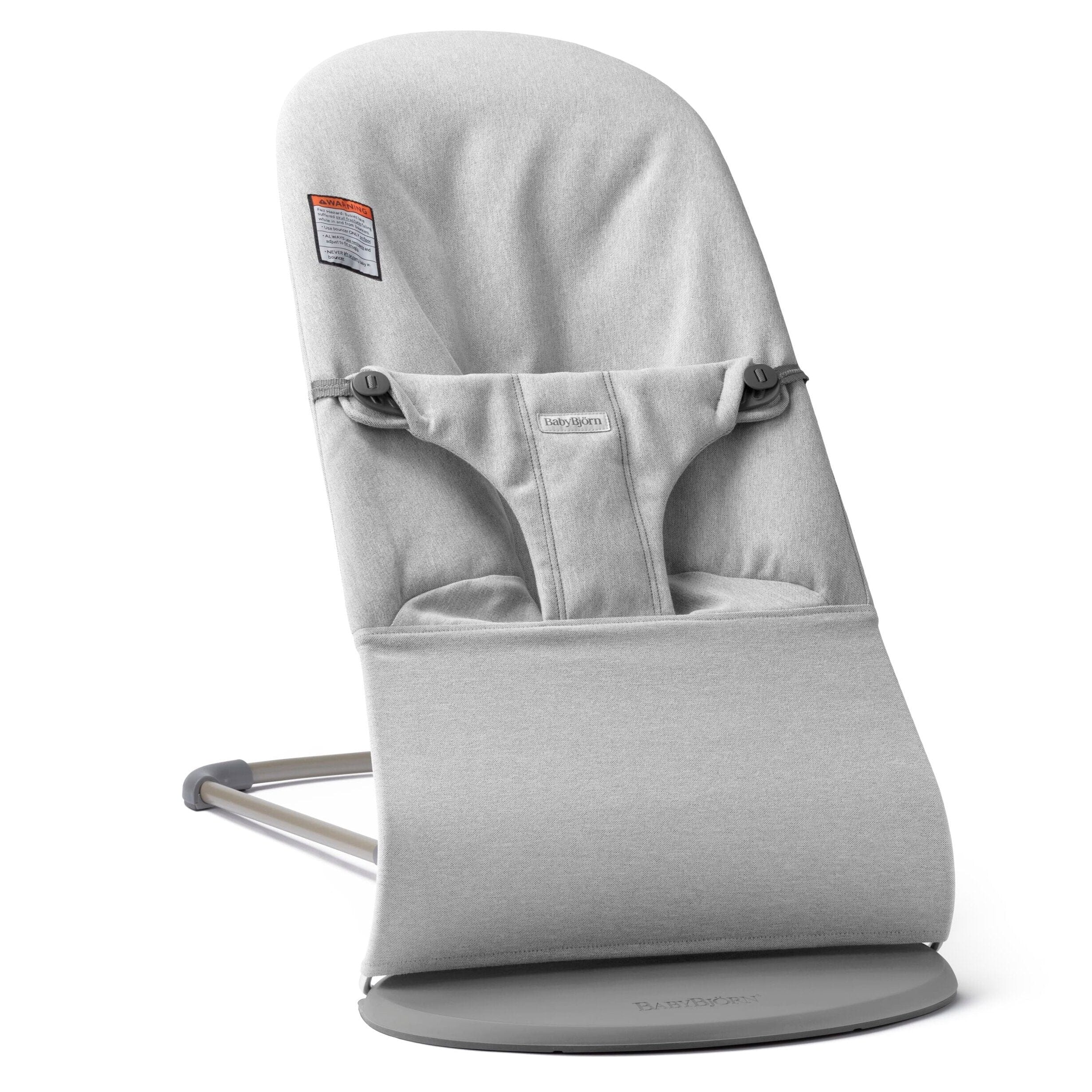 Light Gray Woven BabyBjörn Bouncer Bliss - Front View | Bambi Baby