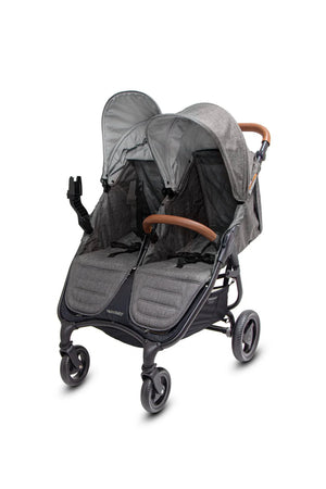 Grey Valco Snap Duo Trend Double Stroller - Front View | Bambi Baby
