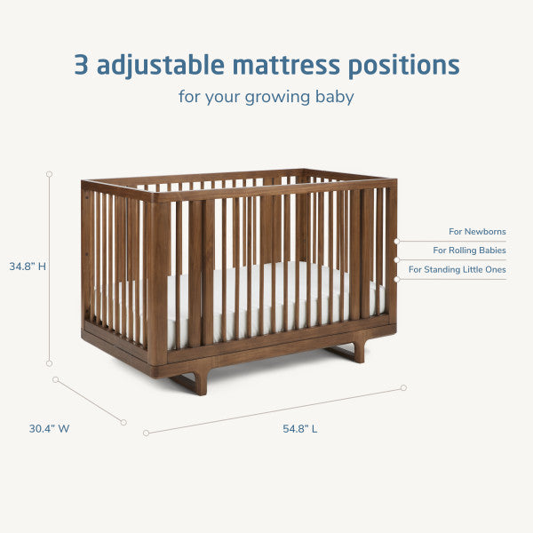 Maxi Cosi Embraced Forms Island Crib - Chestnut Stain- Bambi Baby