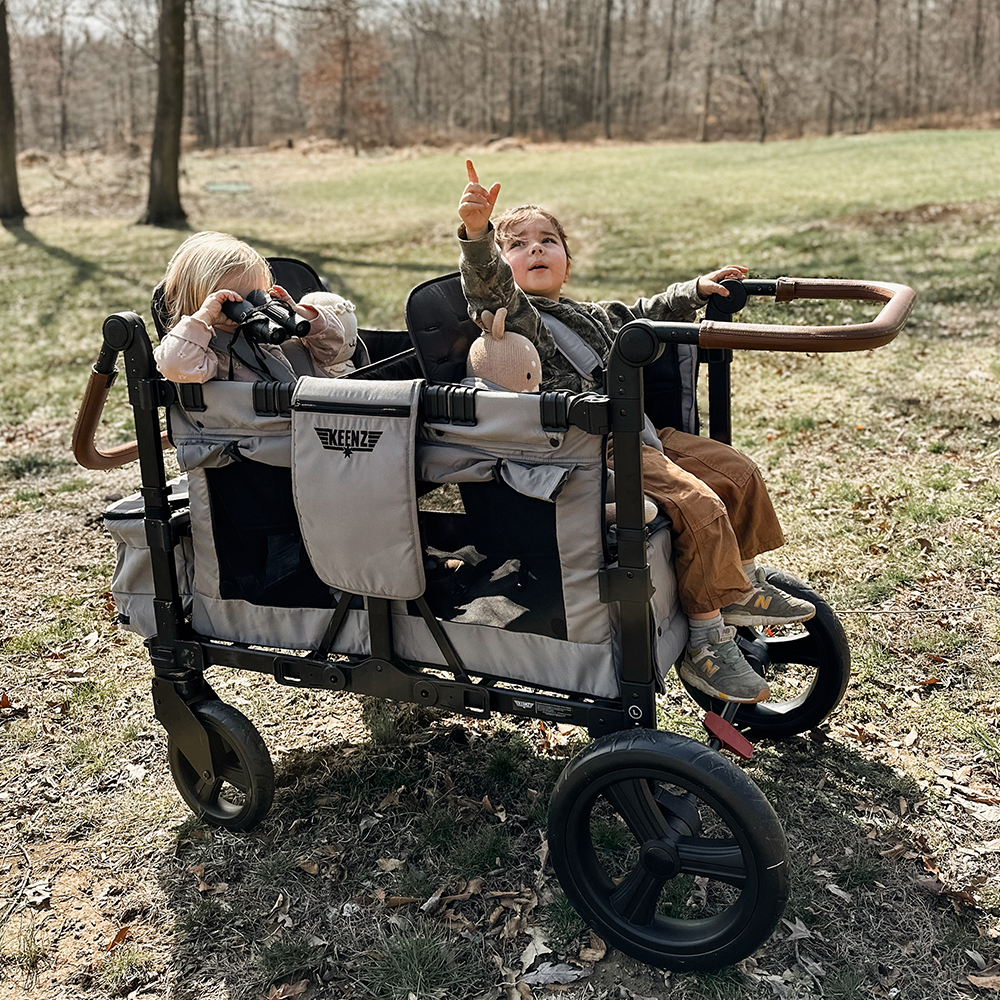 Keenz Vyo͞o The Seating Chameleon Stroller Wagon 2-Passengers- Bambi Baby