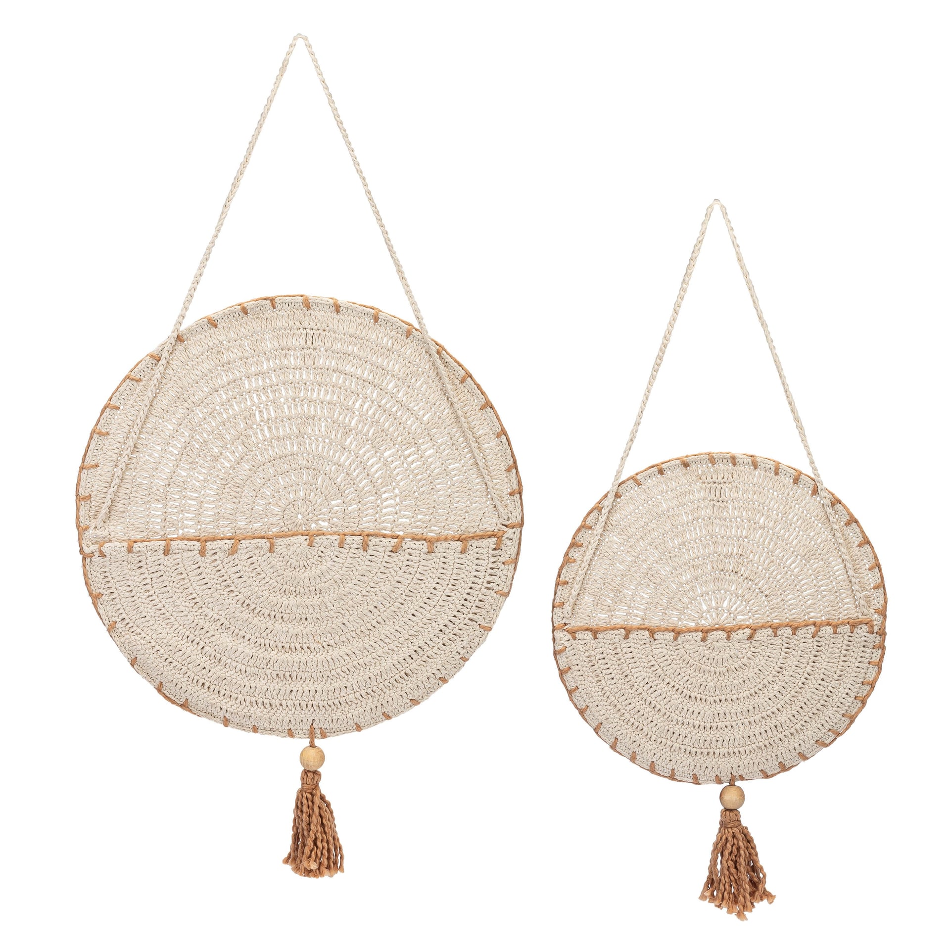 Crane Baby Violet Crochet Wall Hanging Storage (Set of 2)- Bambi Baby