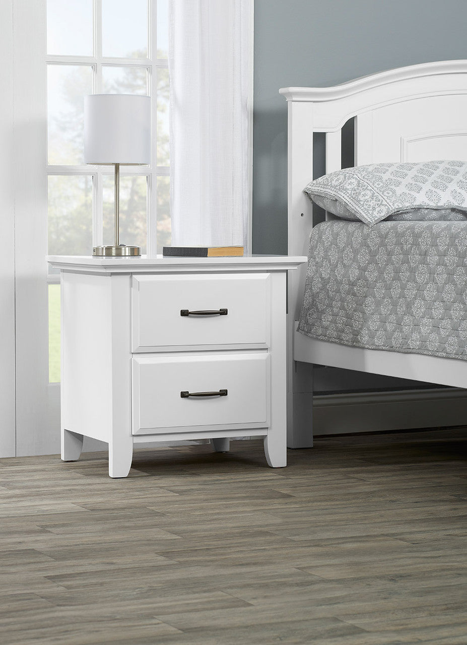 Oxford Willowbrook 2 Dr Nightstand in White- Bambi Baby