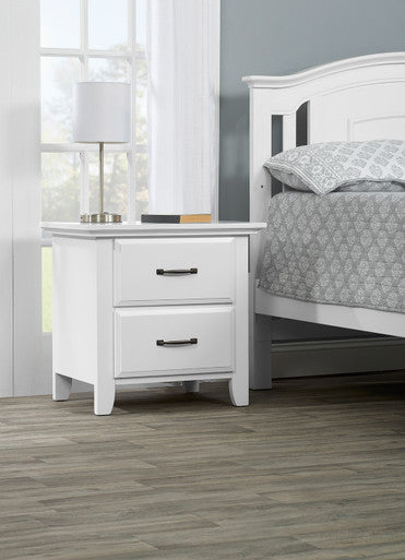 Oxford Willowbrook 2 Dr Nightstand in White- Bambi Baby