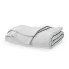 Mist Light Grey Naturepedic Organic Cotton Muslin Kids Blanket - Folded View | Bambi Baby
