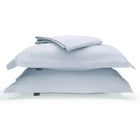 Washed Cornflower Organic Cotton Percale Duvet Cover Set - Stacked View | Bambi Baby