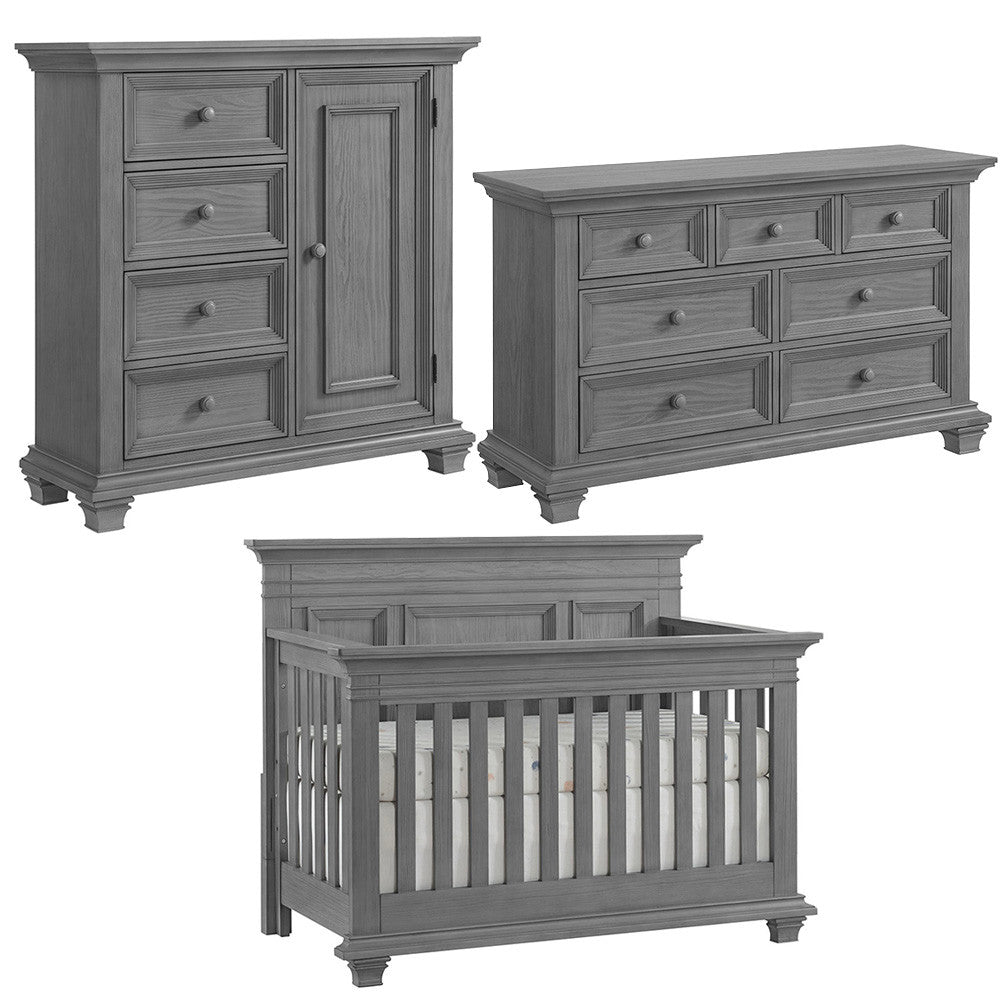 Oxford Baby Weston 3 Piece Nursery Set in Dusk Gray – Bambi Baby