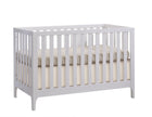 White Solid Ash Natart Palo Island Convertible Crib - Side View | Bambi Baby