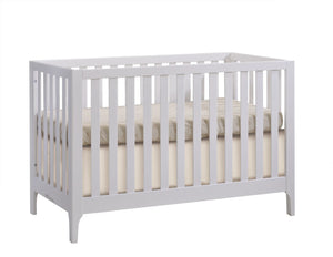 White Solid Ash Natart Palo Island Convertible Crib - Side View | Bambi Baby