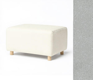 Otomana Oilo con base rectangular ancha de madera