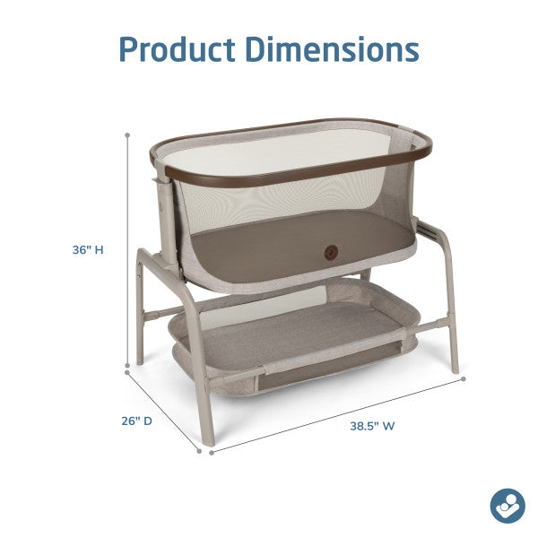 maxi cosi bassinet size Maxi Cosi Iora Bedside Bassinet Classic Truffle