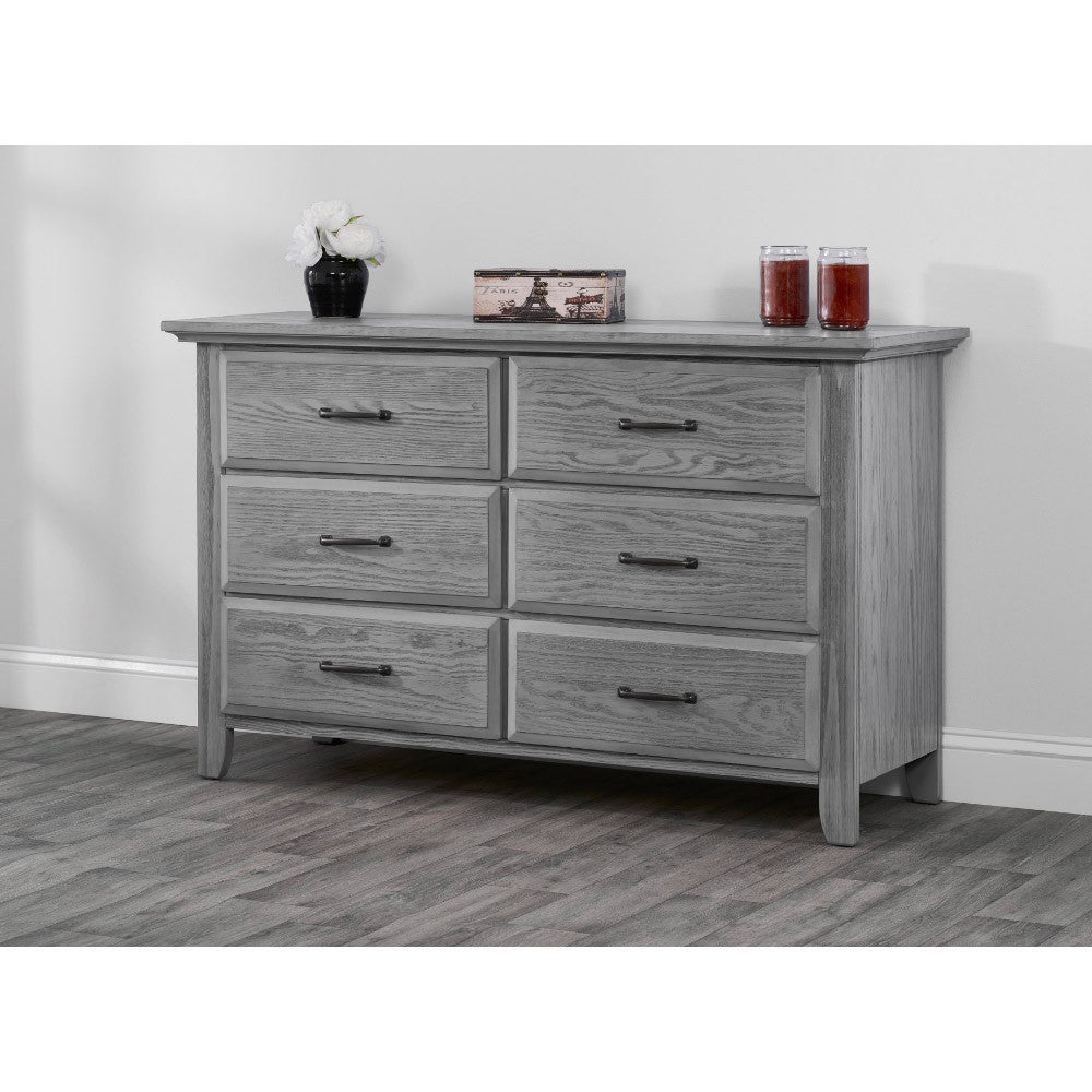 Oxford Baby Willowbrook 6 Drawer Dresser in Graphite Gray- Bambi Baby
