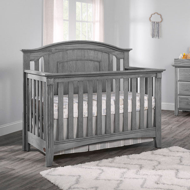 Oxford Willowbrook Collection 4 in 1 Convertible Crib in Graphite Gray- Bambi Baby