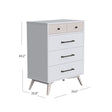 Stella Baby and Child Rowan 4 Drawer Chest in Ash Linen - Bambi Baby