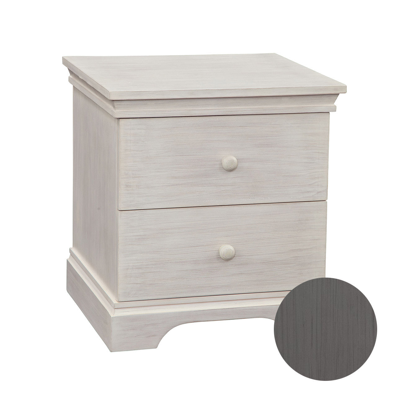 Bella Vita Sarno Night Stand in Fossil Grey- Bambi Baby