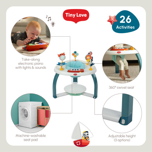 Tiny Love Tiny Mariners 5-in-1 Here I Grow Stationary Activity Center- Bambi Baby
