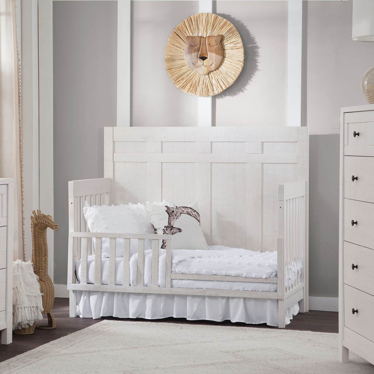 Bella Vita Anzio Crib in White Wash- Bambi Baby